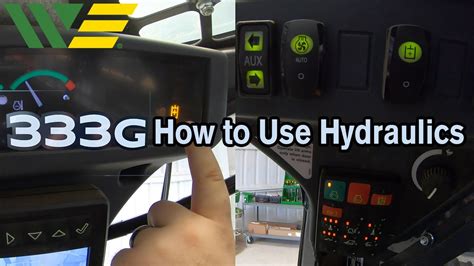 how to enable hydraulics on john deere skid steer|john deere 333g hydraulic hookup.